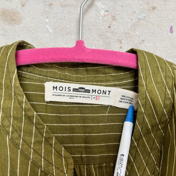 Moismont Caftan Kaki Stripe Dress - Picture 5 of 7